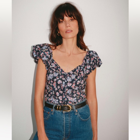 Nation LTD Tops - Nation Los Angeles Angel floral blouse top size XL